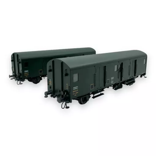 Set of 2 Dqd2m type vans - Models World 30305 - HO 1/87 - SNCF - Ep III - 2R