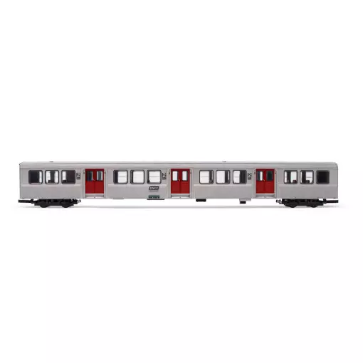 Passenger car RIB 70 grey with red doors JOUEF 4153 SNCF - HO 1/87 - EP IV-V