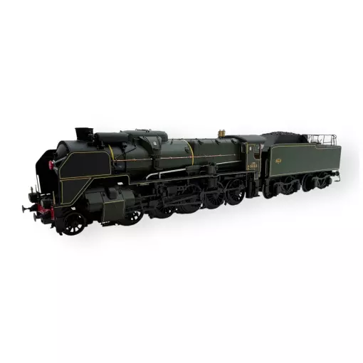 Locomotive à vapeur 2-150 B 8 avec tender 36 A 9 ACC SON fumée - R37 HO41202DSFAC - SNCF - EP III