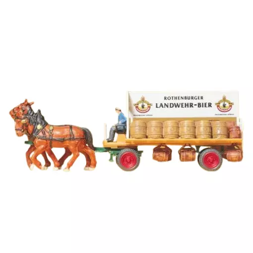 Wagon brasserie tirée par 2 chevaux