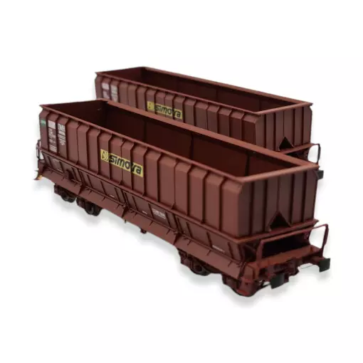 Set de 2 Waggons tombereaux DMH Simotra - Ls Models 31116 - HO : 1/87 - SGW - EP V