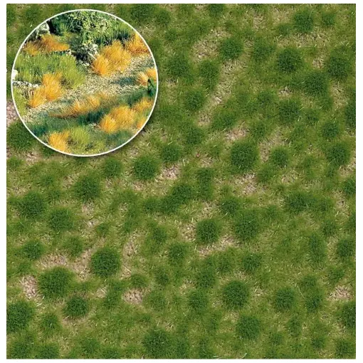 Deko-Teppich Kurzer Grasbüschel, Frühling, 2 mm Faser