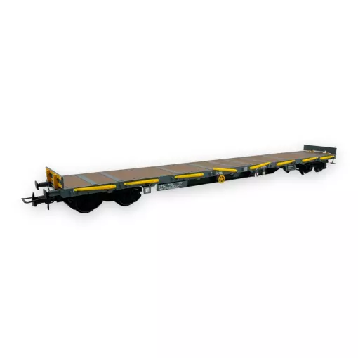 Vagón plano con estacas F-ERSA "Ermewa" - Jouef HJ6255 - SNCF - EP VI - 2R