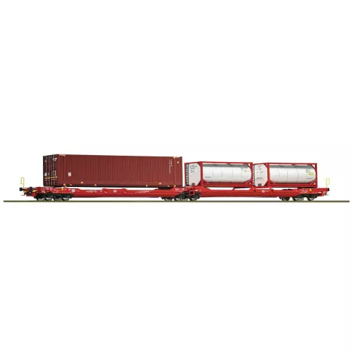 Vagón articulado de doble caja T3000e - ROCO 77400 - DB-AG - HO 1/87 - EP VI