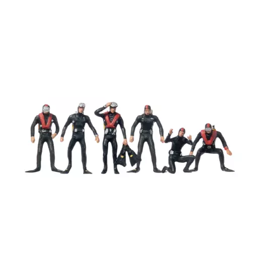 Personajes con equipo de buceo