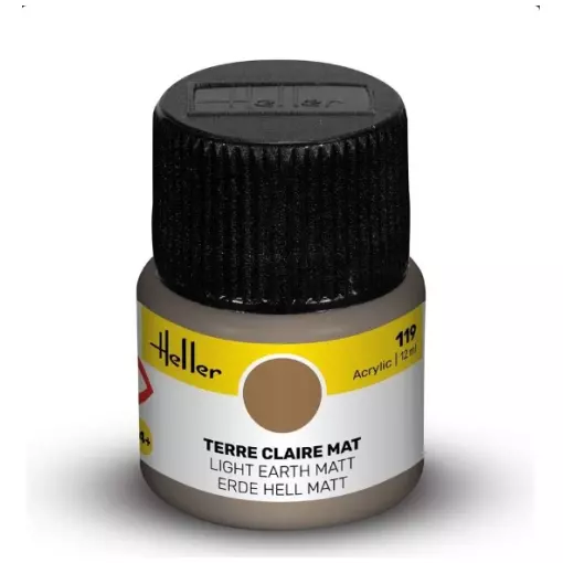 Peinture Acrylique 119 - Terre Claire Mat - Heller 9119 - 12ML