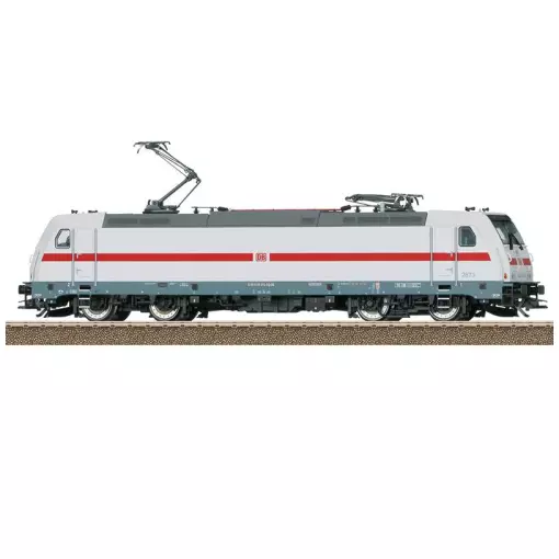 Locomotiva elettrica classe 146.5, grigio/rosso TRIX 25449 DB - HO 1/87 - EP VI