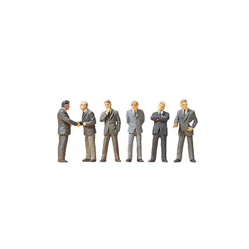 Lot 6 Businessmen in suits PREISER 10380 - HO 1/87