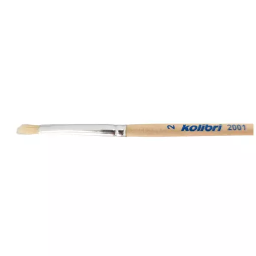 Natural hog bristle brush - Wooden handle N°02 - KOLIBRI 2001/02