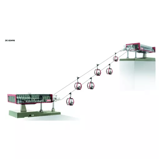 Set of 2 Jägerndorfer JC82498 "Kohlmaisbahn" cable car stations - HO 1/87