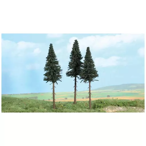 3 x 17 cm fir trees