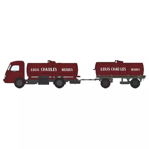 Panhard movic wine tanker LOUIS CHARLES BEZIERS with trailer