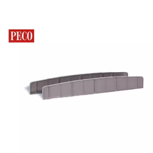 Côtés pont métallique - Peco LK10 - OO / HO - 222 mm 