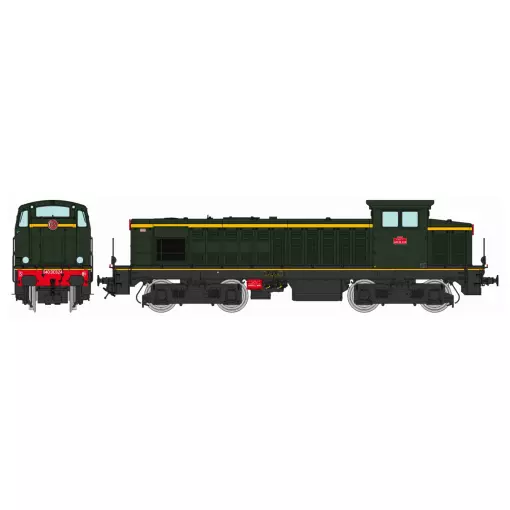 Locomotive diesel 040 DE 624 livrée d'origine, plaques en relief, (Clermont – Laroche) Sud-Est - Ree Modèles JM018SAC - HO 1/87 - SNCF - Ep III - Digital sound - 3R
