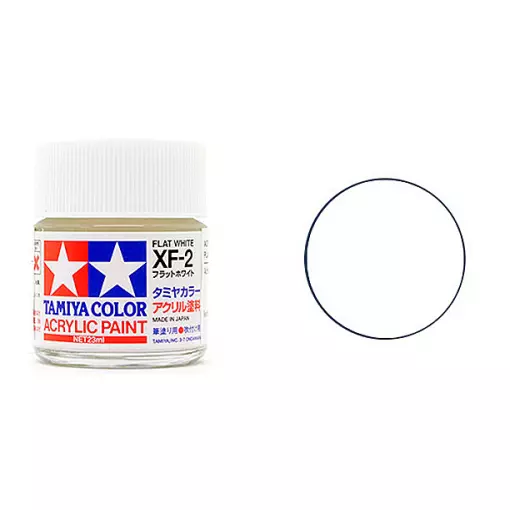 Peinture acrylique en pot - Blanc Mat XF2 - Tamiya 81702 - 10ml