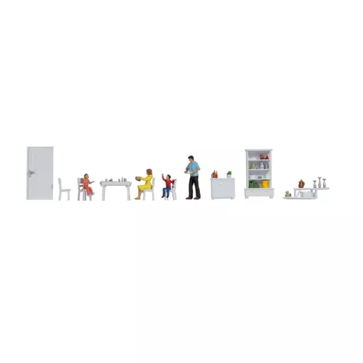 Coffret de figurines thématiques « Salle à manger » - Noch 16284 - 1/87 HO