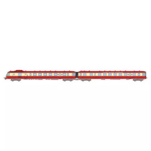 Rame RGP 2 éléments X-2773 + XR-7773 livrée TEE toit rouge avec 3ième phare du dépôt de Noisy