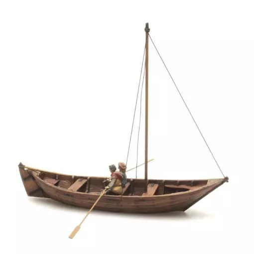 Longboat and 2 figures from the 15th century - Artitec 10.334 - HO 1/87