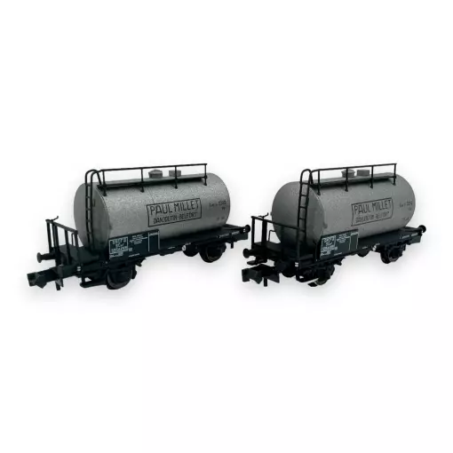 Set of 2 P.Millet Hobbytrain tank wagons H24852 - SNCF - N 1/160 - EP III