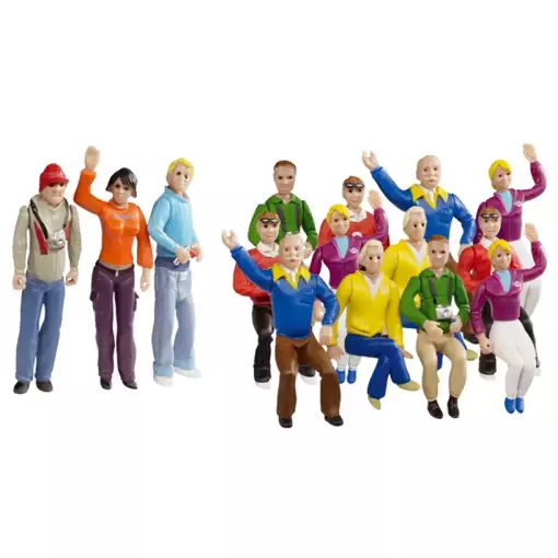 Lot de 15 figurines fans - Carrera 21128 - I 1/32