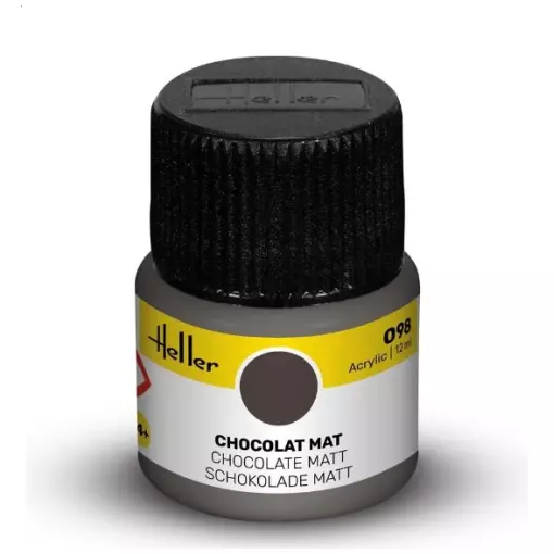 Peinture acrylique 098 - Heller 9098 - Chocolat Mat - 12ML