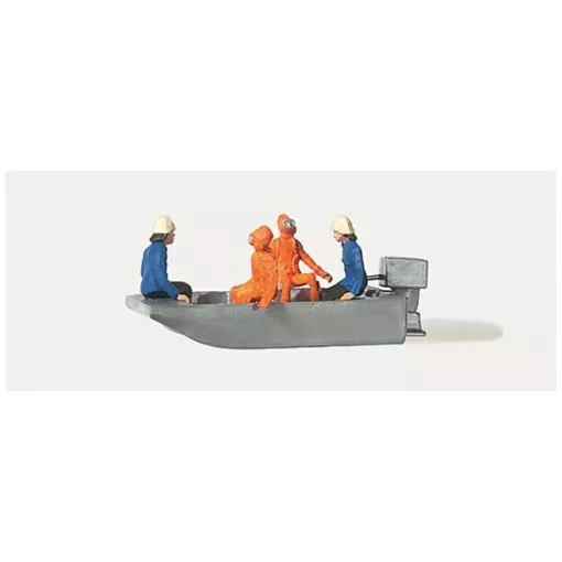Plongeurs Pompiers et bateau - Merten 0215013 - HO 1/87