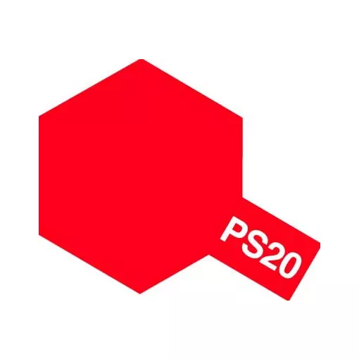 Peinture lexan rouge fluo polycarbonate spray 100ml - Tamiya 86020/PS-20