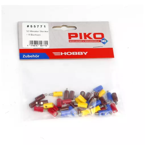 32 Mini-Stecker und Steckdosen PIKO 55771 - HO 1/87