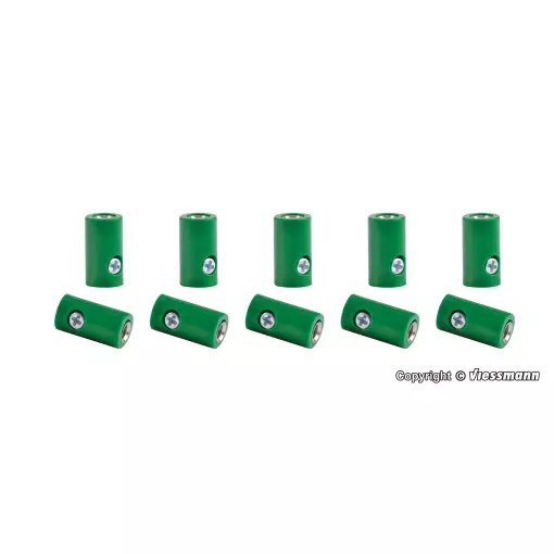 Lot de 10 Manchons - Vert - Viessmann 6881 - Toutes Echelles 