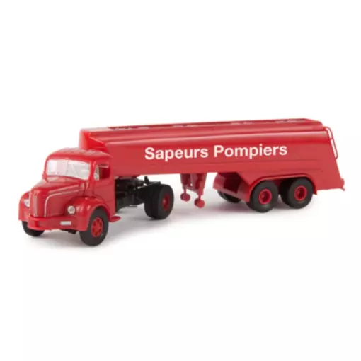 Semi-remorque avec tracteur Berliet TLR 8 citerne sapeurs pompiers - SAI 2561 - 1/87