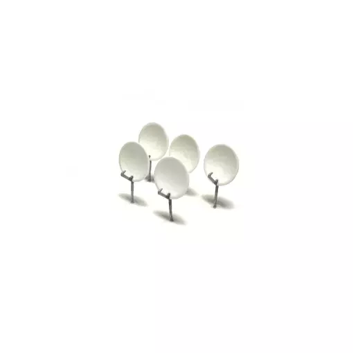 Lot 5 Antennes paraboliques | 87TRAIN 221019 | HO 1/87