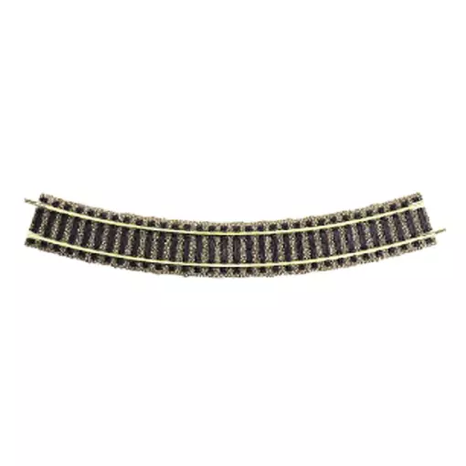 Ballasted curved track, R1 36° radius 356.5mm