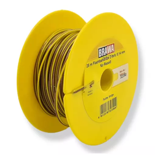 Bobine de câble - Brawa 32390 - jaune / marron - pour Roco