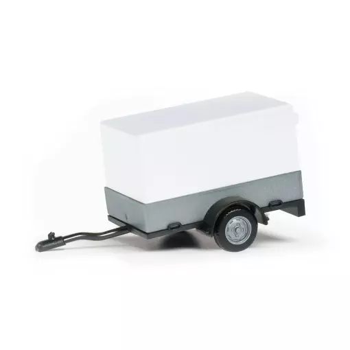 Rimorchio per auto telonato - Herpa 051576-005 - HO 1/87