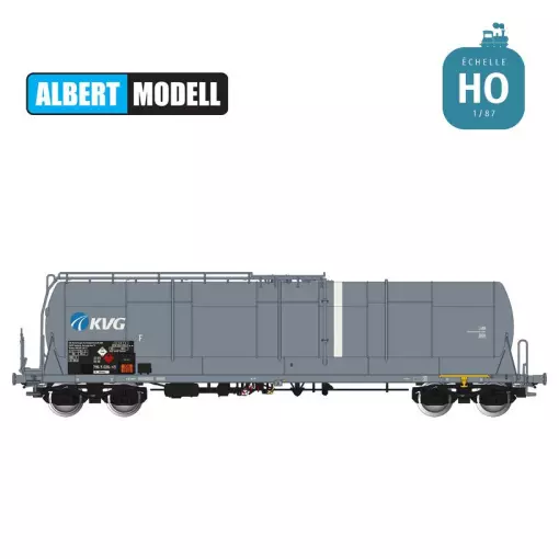 Wagon citerne grande capacité 85m3 Zas gris KVG DB - ALBERT MODELL 796006 - EP VI - HO 1/87