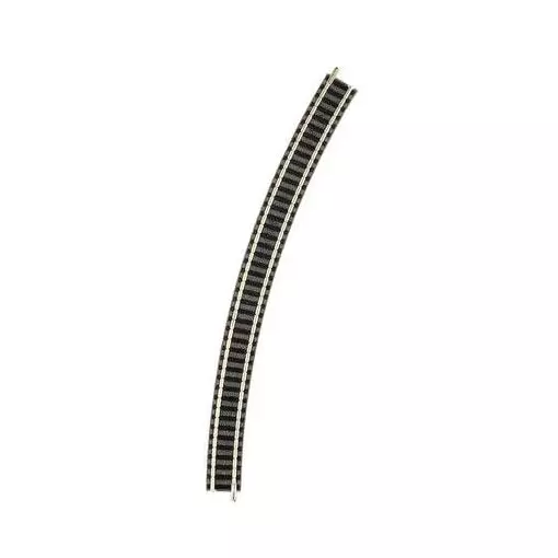 Ballasted curved track R3 radius 396.4 mm 30° Fleischmann 9130 - N : 1/160 - Code 80