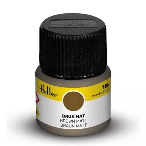 Peinture Acrylique 186 - Marron - Heller 9186 - 12ML