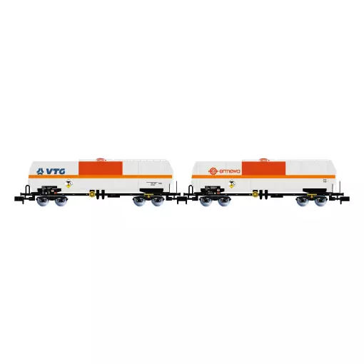 Coffret de 2 wagons-citernes « VTG + Ermewa » - Arnold HN6634 - N 1/160 - SNCF - EP VI
