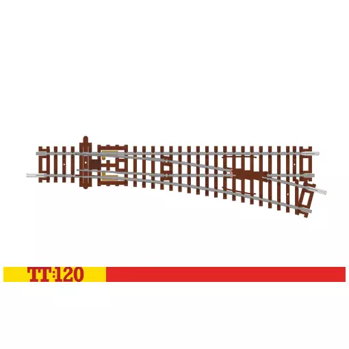 Pointe droite 166 mm 15° 631 mm - Hornby TT8009 - 1/120