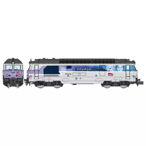 Locomotive diesel BB 67416 - NEVERS livrée “EN VOYAGE” - Ree Modèles NW337S - SNCF - N 1/160 - EP. V-VI - Digital Sound - 2R