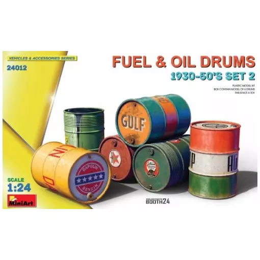 6 fûts de carburant et d’huile - MINIART 550024012 - 1/24