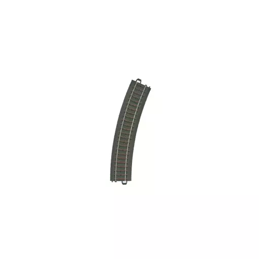 Rail courbe ballasté - Marklin 20224 - HO 1/87 - Code 83 - Voie C - 3R - Rayon R2 437.5 mm