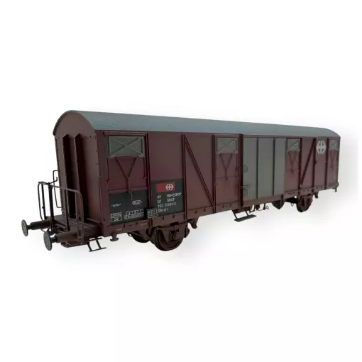Wagon couvert patiné Gbs EUROP - Exact-Train 22035 - HO 1/87 - SNCF - Ep IV - 2R