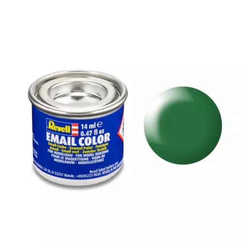 Peinture Émail Revell Vert Feuille Semi-Brillant RAL 6001, 14ml - Revell 32364