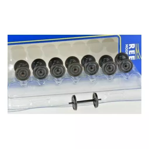 Set of 8 OCEM 1050 diameter solid wheel axles with bare axle
