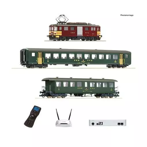 Coffret de départ numérique sonore Z21 des CFF (3 Rails) - ROCO 51339