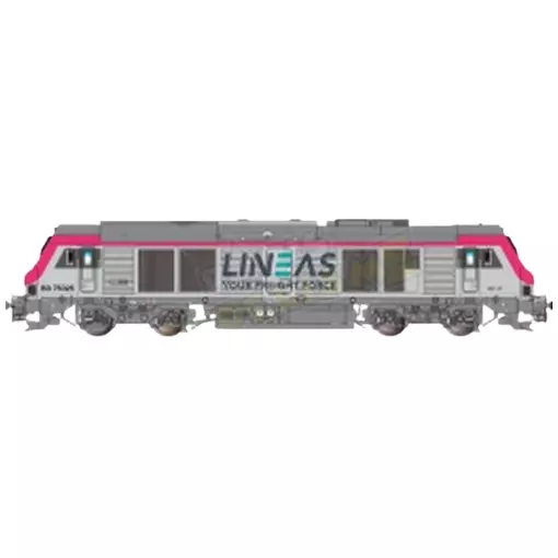 Locomotive Diesel BB75025 - LINEAS Fuchsia - Oskar 7525 - HO 1/87 - EP.VI - DCC Sound 