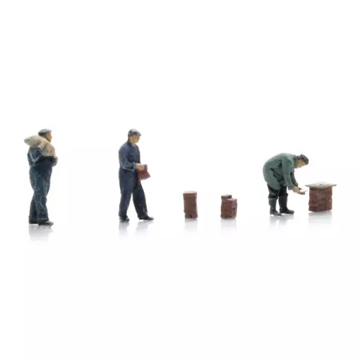 Maçons des années 1930 à 1990 - 3 travailleurs - ARTITEC 5160001 - N 1/160
