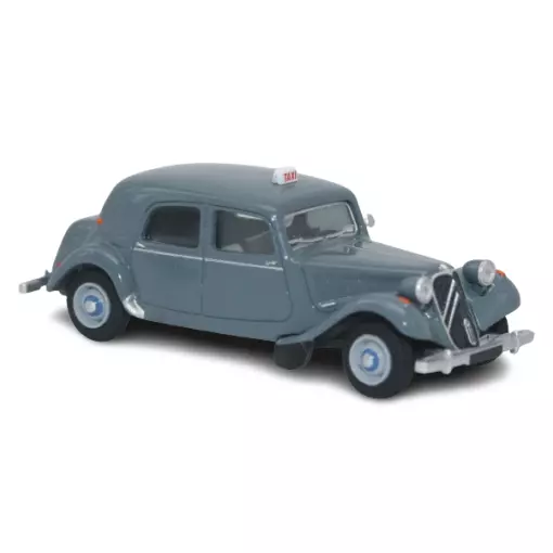 Voiture Taxi Citroën Traction 11B 1952 gris bruyère SAI 6110 - HO 1/87