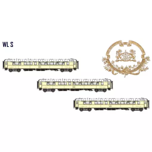 Set di 3 vagoni letto S1 - LS Models 49139 - HO 1/87 - CIWL - Ep II - 2R
